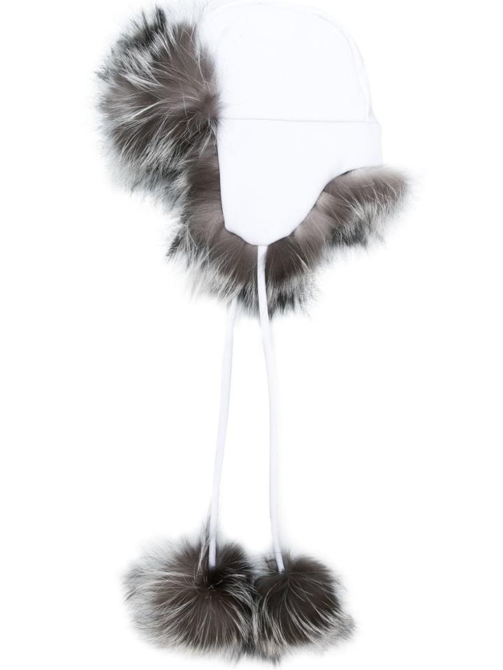 Fendi Aviator Winter Hat - White
