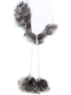 Fendi Aviator Winter Hat - White