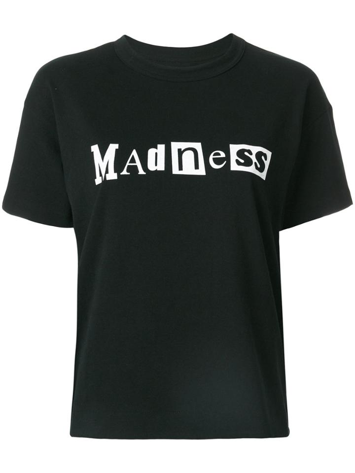 Sacai Madness Slogan T-shirt - Black
