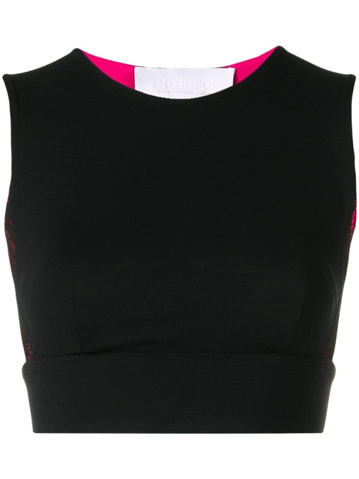 No Ka' Oi Cropped Sport Top - Black