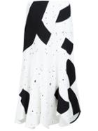 Derek Lam Contrast A-line Ruffled Skirt