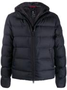 Fay Hooded Quilted Jacket - Blue
