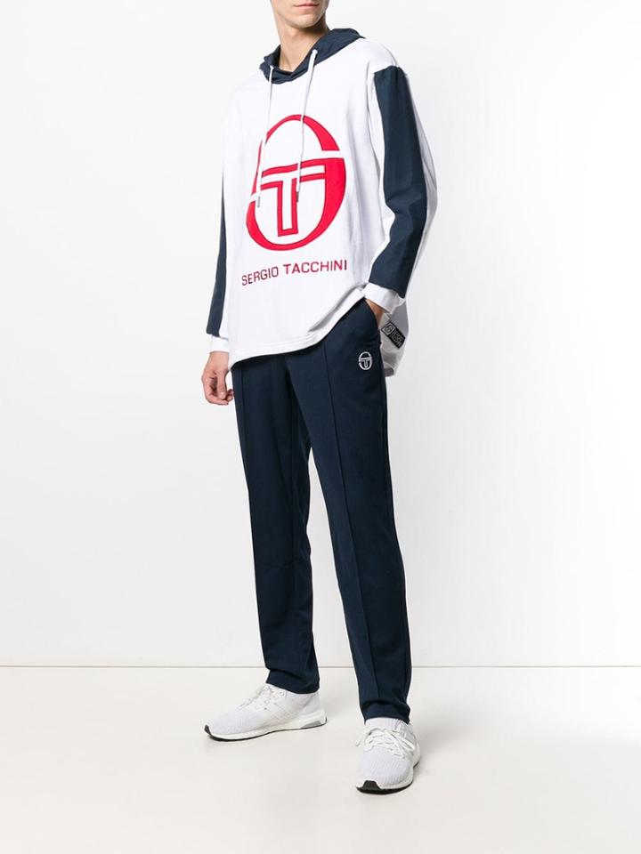 Sergio Tacchini Contrast Logo Hoodie - White