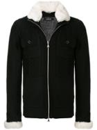Loveless Contrast-collar Cardigan - Black