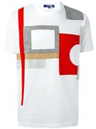 Junya Watanabe Comme Des Garçons Man Patchwork T-shirt, Men's, Size: Medium, White, Cotton/nylon/polyester