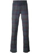 Massimo Alba - Checked Trousers - Men - Linen/flax - 52, Blue, Linen/flax