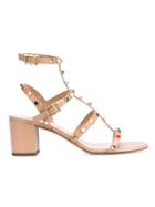Valentino Garavani Rockstud Rolling Sandals, Women's, Size: 36.5, Leather/metal Other