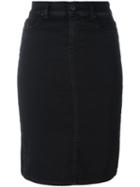Diesel Denim Pencil Skirt, Women's, Size: 25, Black, Cotton/polyester/spandex/elastane