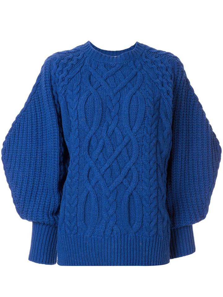 Enföld Cable Knit Jumper - Blue