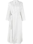 Joseph Laurence Striped Dress, Women's, Size: 40, Grey, Silk/cotton