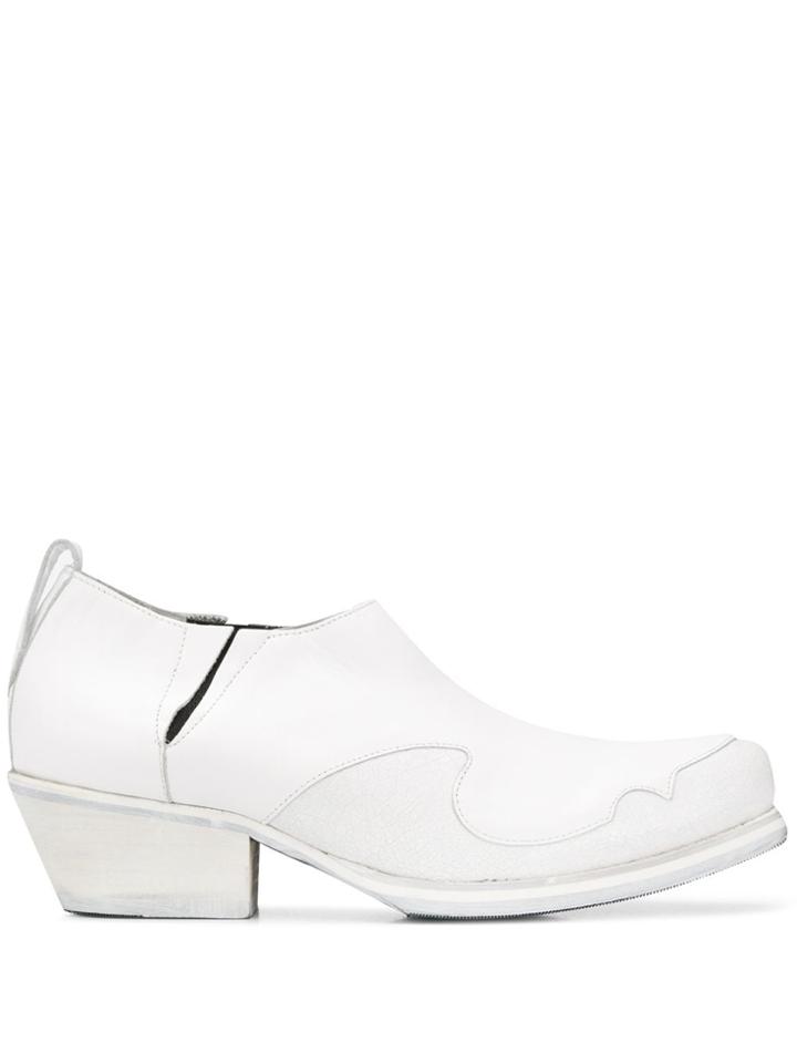 Our Legacy Cracked Patent Ankle Boots - White