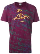 Vivienne Westwood Man Logo Print T-shirt, Men's, Size: Large, Pink/purple, Cotton