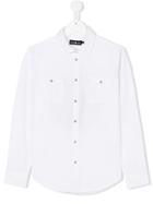 John Richmond Kids Teen Embellished Skull Shirt - White