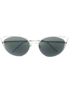 Linda Farrow Cat Eye Framed Sunglasses - Metallic