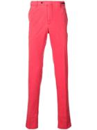 Pt01 Canvas Slim-fit Trousers - Red