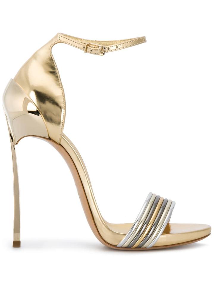 Casadei Blade Multimetal Sandals - Gold