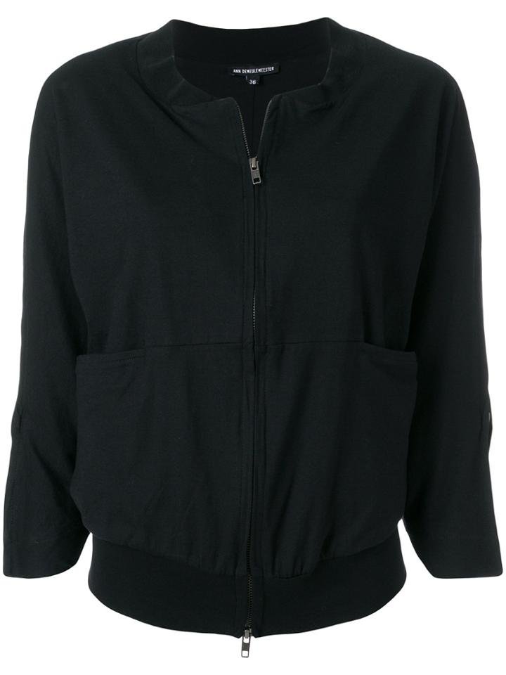 Ann Demeulemeester Designer Fitted Jacket - Black