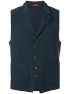 Barena Button Front Waistcoat - Blue