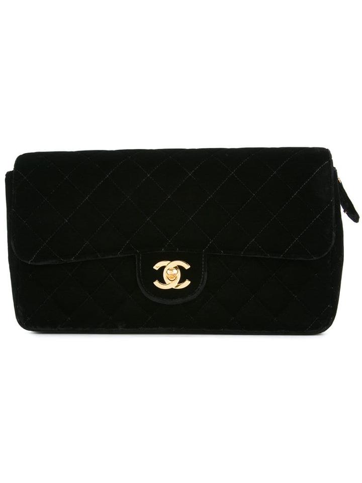 Chanel Pre-owned Quilted Rectangular Backpack - Black