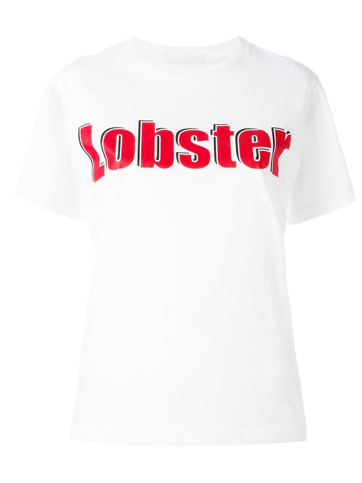 Peter Jensen Lobster T-shirt, Women's, Size: Small, White, Cotton