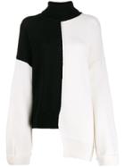 Lédition Colour-block Knitted Jumper - White