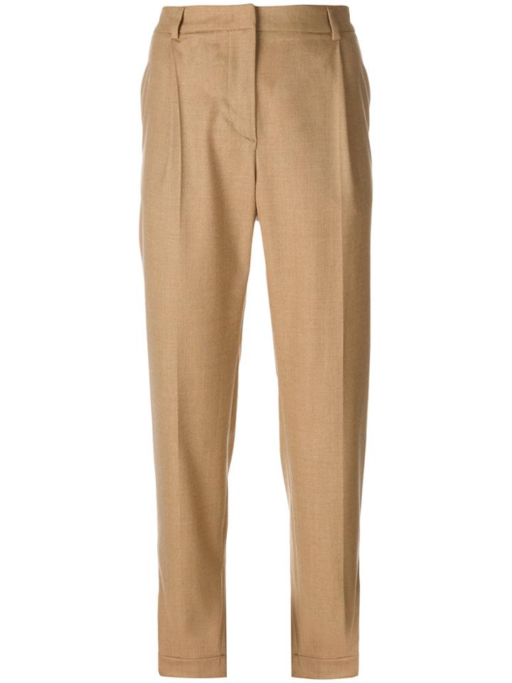 Msgm High-waisted Trousers - Brown