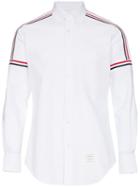 Thom Browne Tricolour Stripe Cotton Shirt - White