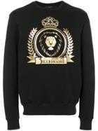 Billionaire Lion Crest Emblem Sweatshirt - Black