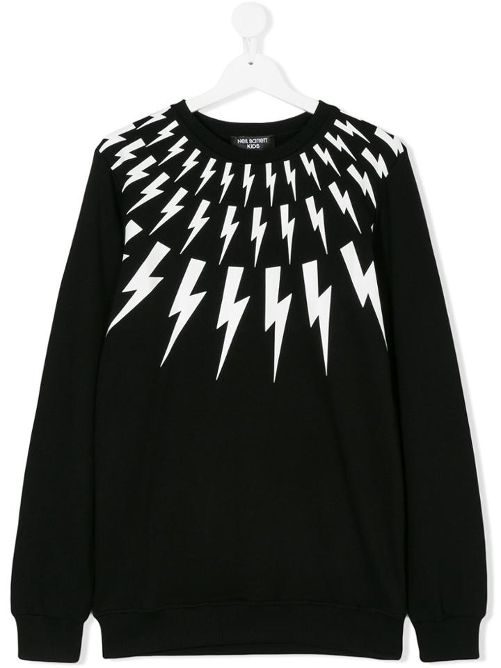 Neil Barrett Kids Lightning Bolt Sweatshirt - Black