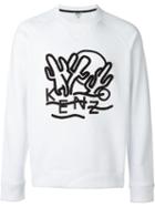 Kenzo Dancing Cactus Sweatshirt, Men's, Size: Xs, White, Cotton/polyester