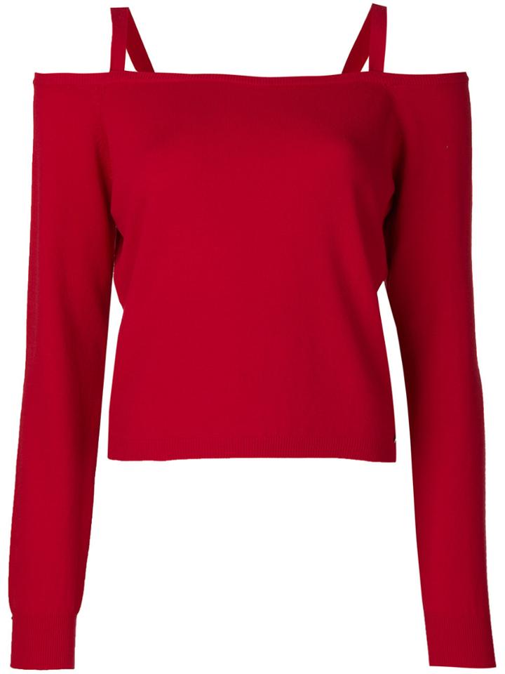 Twin-set Off Shoulder Blouse - Red