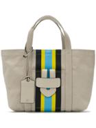 Tila March Front Striped Tote - Neutrals