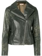 Alaïa Pre-owned 1980s Distressed Biker Jacket - Green