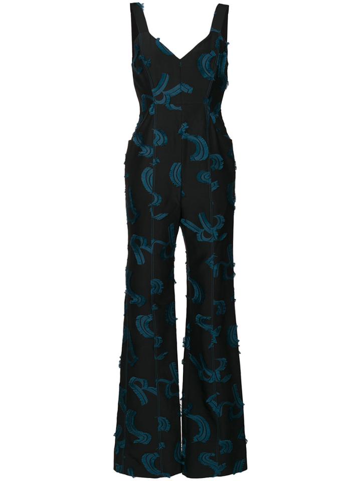 Sonia Rykiel Monogram Print Jumpsuit - Black
