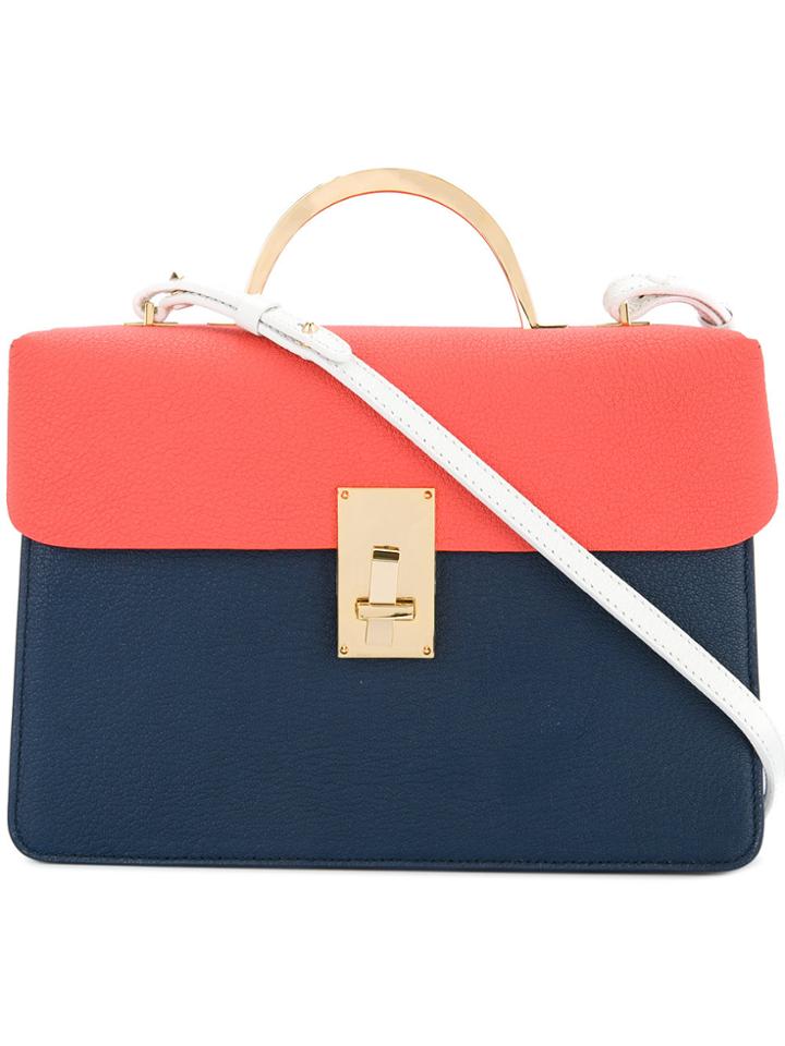 The Volon Colour Block Shoulder Bag - Yellow & Orange