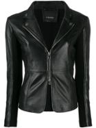 Pinko Tailored Leather Jacket - Black