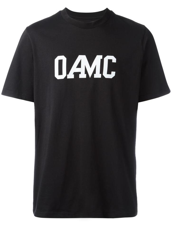 Oamc Logo Print T-shirt, Men's, Size: Xs, Black, Cotton