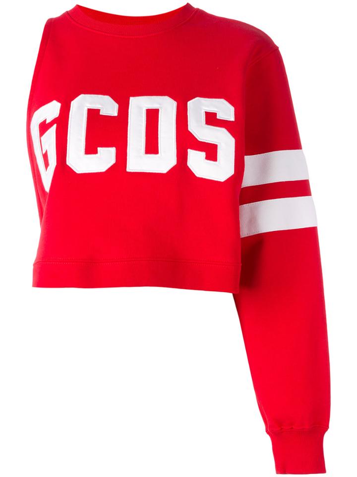 Gcds One Sleeve Sweatshirt - Red