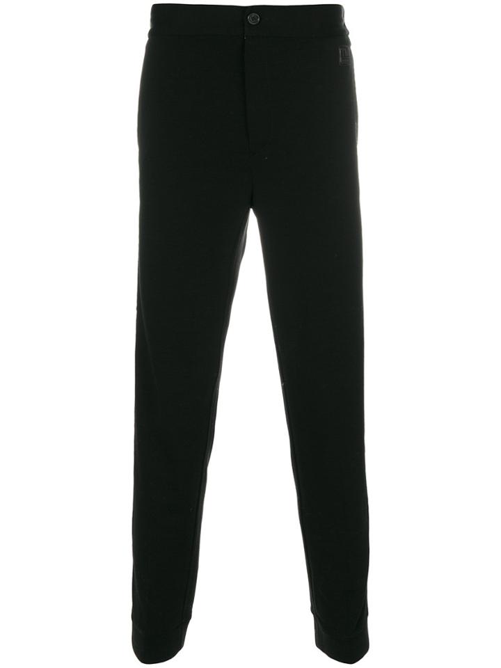 Z Zegna Contrasting Band Joggers - Black
