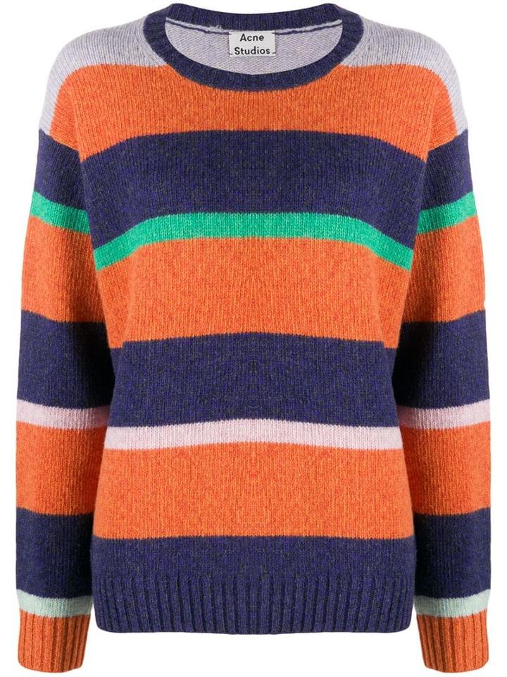 Acne Studios Striped Jumper - Orange