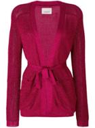 Laneus Long Sleeved Glitter Cardigan - Pink & Purple