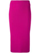 Calvin Klein Ribbed Knit Skirt - Pink & Purple