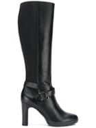 Geox Buckled Knee-length Boots - Black