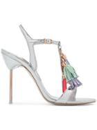 Sophia Webster Layla Tassel Embellished 110 Sandals - Metallic