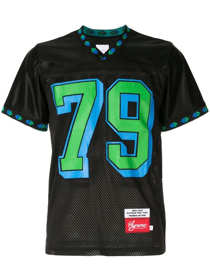 Supreme Diamond Rib Football Mesh Top - Black