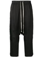Rick Owens Crop Track Trousers - Black