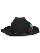 Golden Goose Deluxe Brand Floral Trim Tango Hat - Black