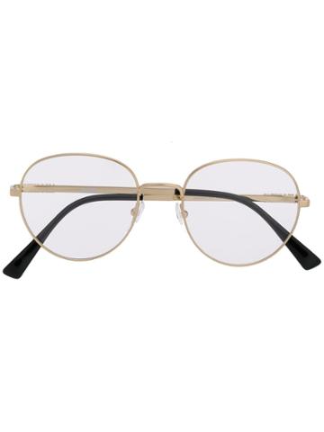 Moschino Eyewear Mos533 Round Frame Glasses - Gold