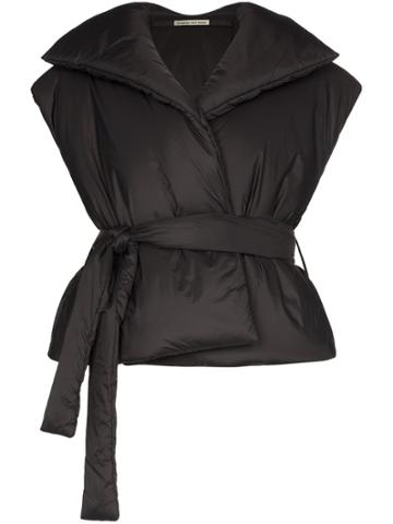 Samuel Gui Yang Boss Sleeveless Puffer Jacket - Black