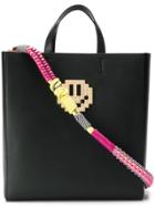 Les Petits Joueurs Meghan Metal Smile Tote - Black